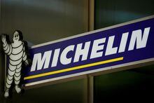FILE PHOTO: The logo of French tyre maker Michelin is seen at a company building in Boulogne-Billancourt, near Paris, France, August 6, 2022. REUTERS/Sarah Meyssonnier