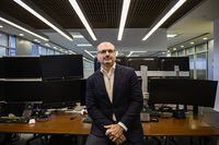 Pat Chiefalo, head of ETFs and indexed strategies at Invesco, poses for a photograph at their offices in Toronto, on Friday, Jan., 21, 2022.  (Christopher Katsarov/The Globe and Mail)