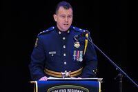 Halifax Regional Police Chief Dan Kinsella addresses the audience as the force deals with historic complaints of racial profiling in Halifax on Nov. 29, 2019. The Halifax Regional Police Chief is scheduled to face questions today at the public inquiry into the deadly 2020 Nova Scotia mass shooting. It’s expected that this afternoon Kinsella will be asked about his force’s working relationship with the RCMP and Halifax Regional Police’s role in responding to the rampage that ended on April 19, 2020, and resulted in 22 deaths. THE CANADIAN PRESS/Andrew Vaughan