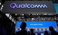 FILE PHOTO: A Qualcomm sign is pictured at Mobile World Congress (MWC) in Shanghai, China June 28, 2019. REUTERS/Aly Song
