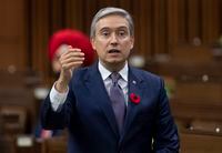 Foreign Affairs Minister François-Philippe Champagne responds to a question during Question Period in the House of Commons in Ottawa, Tuesday, Nov. 3, 2020. THE CANADIAN PRESS/Adrian Wyld