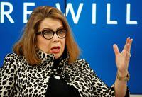 FILE PHOTO: Carmen Reinhart, Minos A. Zombanakis Professor of the International Financial System at Harvard Kennedy School, attends the World Economic Forum (WEF) annual meeting in Davos, Switzerland, January 17, 2017.  REUTERS/Ruben Sprich/File Photo