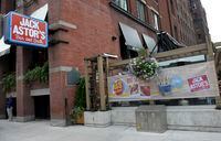 TORONTO.JULY.6.2009Exteriors of the Jack Astors restaurant at the corner of Front St. West and University Ave..Diners are still going out to restaurants but instead of the top end of the menu, they may be going down a notch.PHOTO BY FRED LUM/ GLOBE AND MAILDIGITAL  IMAGE