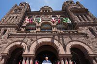Ontario’s fiscal watchdog is projecting a deficit $5.4 billion smaller than the most recent figure projected by the government. Premier Doug Ford gives a speech following the announcement of his new cabinet at the swearing-in ceremony at Queen’s Park in Toronto on June 24, 2022. THE CANADIAN PRESS/Nathan Denette