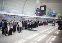 Travellers at Toronto Pearson International Airport’s Terminal 3, are photographed on May 12, 2022. Fred Lum/The Globe and Mail. 