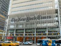 FILE — The New York Times headquarters in New York on May 12, 2021. A New York trial court judge on Tuesday, Dec. 14, 2021, issued a clarification in an order that has temporarily prevented The New York Times from seeking out or publishing certain documents related to the conservative group Project Veritas, allowing The Times some latitude to report on the organization until a final ruling is reached. (Sasha Maslov/The New York Times)