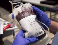 A bag of blood is shown at a clinic in Montreal, Thursday, November 29, 2012. Tougher iron guidelines for blood donors will almost certainly reduce collections in the short term, said a spokesman for Canadian Blood Services as the national agency appealed for more donations. THE CANADIAN PRESS/Ryan Remiorz
