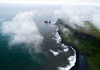 Icelandic Provisions, Moody, Reynisfjara, black beach, drone, june, south coast  “the ocean at Reynisfjara, Iceland.