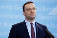 German Health Minister Jens Spahn speaks during a news conference at the Health Ministry, in Berlin, on March 18, 2021.