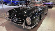 A 1961 Mercedes-Benz 300SL Roadster on display at the 2023 Canadian International Auto Show in Toronto.
