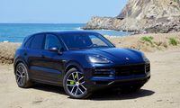 The 21-inch wheels on this 2024 Porsche Cayenne E-Hybrid were a $4,270 options while tinted LED Matrix-HD headlamps added $3,410.