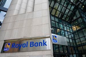 Royal Bank of Canada signage is pictured in the financial district in Toronto, Friday, Sept. 8, 2023. Royal Bank of Canada is planning to turn its soon-to-be-acquired HSBC Bank Canada properties into RBC locations immediately after taking ownership.THE CANADIAN PRESS/Andrew Lahodynskyj