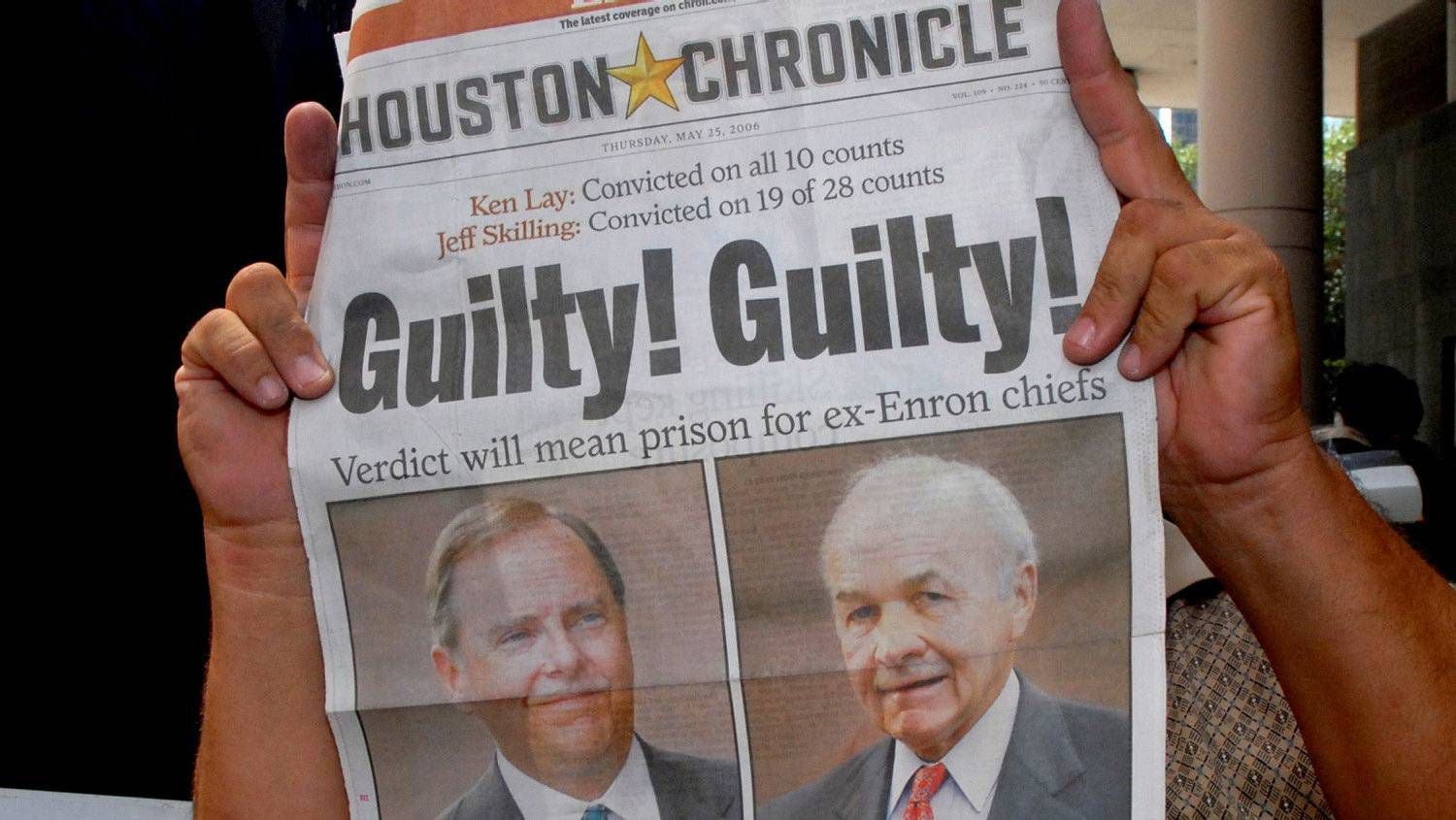 Image result for former enron execs kenneth lay and jeffrey skilling are convicted of conspiracy and fraud
