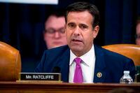 FILE - In this Dec. 9, 2019, file photo, Rep. John Ratcliffe, R-Texas, during the House impeachment inquiry hearings in Washington. The Trump administration has ended all election security briefings to Congress just weeks before Americans cast their ballots for president. The top U.S. intelligence official, National Intelligence Director John Ratcliffe, told lawmakers Friday, Aug. 28, 2020 that they would only be receiving written updates about election security to help ensure the information “is not misunderstood nor politicized.” (Doug Mills/The New York Times via AP, Pool)