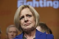 NDP leader Rachel Notley, in Edmonton, Alta., on Tuesday, April 16, 2019. Alberta's Opposition Leader says Premier Jason Kenney is treating illegal blockaders with kid gloves in order to curry favour with them and their supporters at a crucial upcoming party leadership vote. THE CANADIAN PRESS/Jason Franson