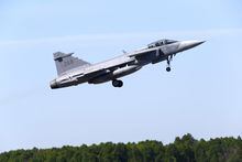 Sweden's Air Force Saab JAS 39 Gripen fighter takes off during the AFX 18 exercise in Amari military air base, Estonia May 25, 2018. REUTERS/Ints Kalnins