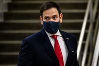 WASHINGTON, DC - NOVEMBER 12: Senator Marco Rubio (R-FL) walks through the Senate subway following a vote in the Senate at the U.S. Capitol on November 12, 2020 in Washington, DC. As President Trump continues to refuse to concede the Presidential Election to President-elect Joe Biden more Congressmen and women call for Biden to begin to receive classified national intelligence briefings from the Tump administration. (Photo by Samuel Corum/Getty Images)