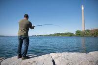 Dave Clark, founder of Toronto Urban Fishing Ambassadors, casts his lure out while fishing for pike on the Toronto waterfront on June 4 2020. Clark says thereÕs a wide variety of fish to be caught in Toronto such as carp, pike, bass and other popular species.
