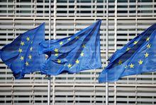 FILE PHOTO: European Union flags fly outside the European Commission headquarters in Brussels, Belgium, March 1, 2023.REUTERS/Johanna Geron