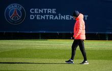 Paris Saint-Germain's French head coach Christophe Galtier arrives for a training session at Saint-Germain-en-Laye, west of Paris on February 7, 2023, on the eve of the French Cup football match against Olympique de Marseille. (Photo by FRANCK FIFE / AFP) (Photo by FRANCK FIFE/AFP via Getty Images)
