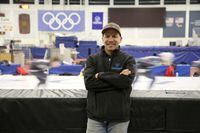 Olympic gold medallist Derek Parra, now the senior director of sport at the Utah Olympic Oval, poses for a photograph on Jan. 27, 2023.