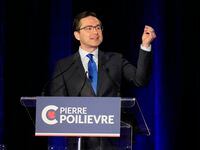 Pierre Poilievre takes part in the Conservative Party of Canada French-language leadership debate in Laval, Quebec on Wednesday, May 25, 2022. If unverified membership numbers hold true the path to becoming the next leader of the Conservative Party of Canada is becoming precariously narrow for all but the front-runner Poilievre, several strategists suggest, but the path is still there.THE CANADIAN PRESS/Ryan Remiorz