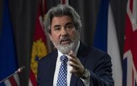 Government House leader Pablo Rodriguez speaks during a news conference on Parliament Hill, in Ottawa, on Oct. 20, 2020.