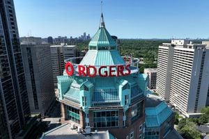 The corporate campus of Rogers Communications is seen in downtown Toronto on July 9, 2022.