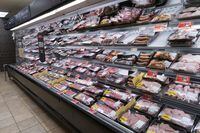 A meat counter in a grocery store is seen in Montreal, on Thursday, April 30, 2020. Efforts to craft a Canadian grocery code of conduct have reached a major milestone as a final version of the code is shared with food industry members and a consultation process begins.THE CANADIAN PRESS/Paul Chiasson