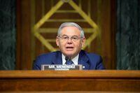 FILE PHOTO: Senator Bob Menendez (D-NJ), speaks during a Senate Foreign Relations Committee hearing on the Fiscal Year 2023 Budget at the Capitol in Washington, U.S., April 26, 2022. Bonnie Cash/Pool via REUTERS/File Photo
