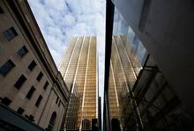 The Royal Bank Plaza (gold coloured building) located on the north west corner of Front St. West and Bay St. in Toronto’s Financial District, is photographed on May 11.
