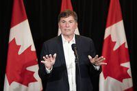 Minister of Public Safety, Democratic Institutions and Intergovernmental Affairs Dominic LeBlanc speaks to reporters during the Liberal Cabinet retreat in Charlottetown, P.E.I., on Tuesday, Aug. 22, 2023. THE CANADIAN PRESS/Darren Calabrese