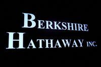 FILE PHOTO: Berkshire Hathaway logo is displayed on a screen on the floor of the New York Stock Exchange (NYSE) in New York City, U.S., May 10, 2023.  REUTERS/Brendan McDermid/File Photo