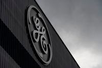 The General Electric logo is pictured, in Belfort, France, on Sept.  24, 2020.
