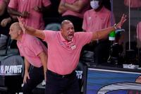 Los Angeles Clippers head coach Doc Rivers gestures during a game against the Denver Nuggets on Sept. 15, 2020, in Lake Buena Vista, Fla.