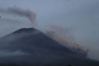 Mount Semeru spews hot clouds as seen from Pronojiwo, Lumajang, East Java province, Indonesia December 5, 2021, in this photo taken by Antara Foto/Ari Bowo Sucipto/via REUTERS.