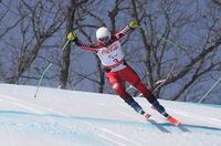 Mac Marcoux of Canada competes in the men's downhill, visually impaired, at the 2018 Winter Paralympics in Jeongseon, South Korea, Saturday, March 10, 2018. Decorated para alpine ski champion Marcoux has announced his retirement, but he isn't done with sport.THE CANADIAN PRESS/AP/Lee Jin-man