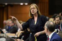 Minister of Democratic Institutions Karina Gould stands during question period in the House of Commons on Parliament Hill in Ottawa on June 10, 2019. For the first time ever, members of Parliament will have the right to take parental leave from their jobs on Parliament Hill when they have or adopt a new baby. The House of Commons has unanimously agreed to adopt new rules, which will allow new parents who are serving as MPs to take up to 12 months of parental leave. The rules also give MPs who are expecting a baby the ability to take up to four weeks off as leave at the end of their pregnancy as well. Democratic Institutions Minister Karina Gould, who became the first female cabinet minister to give birth while in office, called the move a historic change and one that she hopes will lead to a culture change in legislative chambers across the country. THE CANADIAN PRESS/Sean Kilpatrick
