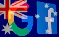 FILE PHOTO: Google and Facebook logos and Australian flag are displayed in this illustration taken, February 18, 2021. REUTERS/Dado Ruvic/Illustration
