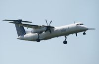 A Porter airlines flight makes its final approach as it lands at the airport, Tuesday July 2, 2019 in Ottawa. Porter Airlines is extending its suspension of all flights until Oct. 7, the third such delay caused by the COVID-19 pandemic. THE CANADIAN PRESS/Adrian Wyld