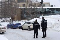 A ceremony commemorating the deadly 2017 attack on a Quebec City mosque is scheduled to take place today. Police attend the scene of a shooting at a Quebec City mosque on Monday, Jan. 30, 2017. THE CANADIAN PRESS/Paul Chiasson