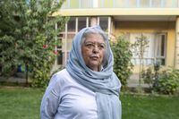 Human rights' activist Mahbouba Seraj talks during an interview at her home in Kabul, Afghanistan September 28, 2021. Photo/Asmaa Waguih