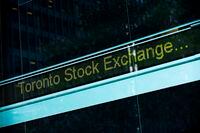 A Toronto Stock Exchange ticker is seen at The Exchange Tower in Toronto on Thursday, August 18 2011.  E CANADIAN PRESS/Aaron Vincent Elkaim