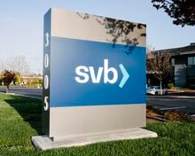  The Silicon Valley Bank headquarters in Santa Clara, Calif. on March 16, 2023. SVB Financial Group, the former parent company of Silicon Valley Bank, the lender that was seized by regulators last week after a devastating run on deposits, filed for bankruptcy on Friday, March 17, 2023. (Ian C. Bates/The New York Times)