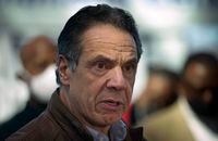 New York Gov. Andrew Cuomo speaks at a vaccination site, in New York, on March 8, 2021.