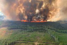 Crescent Point Energy Corp. says it has resumed the production that was shut in due to the Alberta wildfires. The Bald Mountain Wildfire is shown in the Grande Prairie Forest Area on Friday May 12, 2023. This handout image was provided by the Government of Alberta. THE CANADIAN PRESS/HO-Government of Alberta Fire Service **MANDATORY CREDIT **