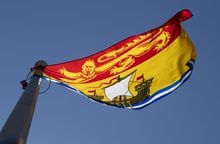 New Brunswick's provincial flag flies in Ottawa, Monday, July 6, 2020. New Brunswick's child and youth advocate has revealed that the government's decision to review the province's policy on sexual orientation in schools came after three complaints.
THE CANADIAN PRESS/Adrian Wyld