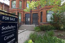 A house for sale in Cabbagetown neighbourhood, Toronto May 15, 2023 (Ammar Bowaihl/The Globe and Mail)