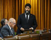NDP Leader Jagmeet Singh pays tribute to Queen Elizabeth in the House of Commons on Parliament Hill in Ottawa on Thursday, Sept. 15, 2022. NDP Leader Jagmeet Singh says his party was willing to be flexible on the first phase of the government's dental-care plans, but the NDP will bend no further. THE CANADIAN PRESS/Sean Kilpatrick