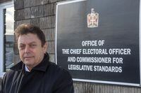 Newfoundland and Labrador Chief Electoral Officer Bruce Chaulk outside his office in St. John's, on Feb. 18, 2021.